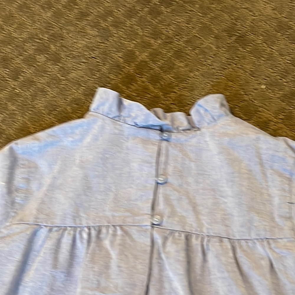 Janie and Jack girls formal blouse with flounce sleeves and back trim